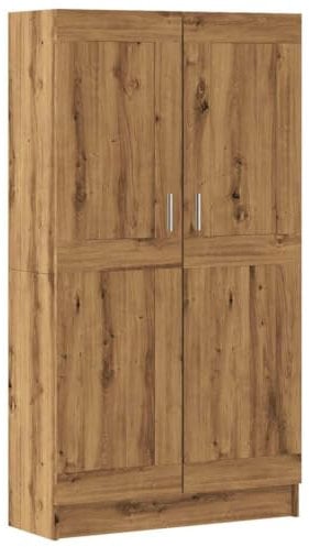 vidaXL Bücherschrank Artisan-Eiche 82,5x30,5x150 cm Holzwerkstoff, Bücherregal, Bücherständer, Vitrine, Lagerschrank, Lagerregal, Schrank, Regal
