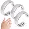 3 Stück Magnetringe Einstellbar Lymphdrainage Magnetring Damen Herren,Anti Schnarch Ring,Hilft Bei Der Linderung von Angstzuständen und Müdigkeit(Silber)