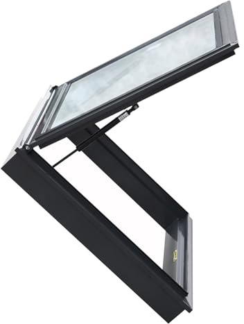 Dachausstieg Ausstiegsfenster Dachfenster Aussteiger Doppelschichtiges gehärtetes Glas Dachausstiegsfenster Ausstieg Dachausstieg Dachluke nach oben zu öffnen(78x98cm)