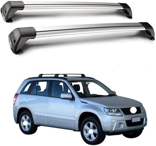 ZKNing Auto Dachgepäckträger Für Suzuki Grand Vitara 5 Door SUV 2005-2012 Dachträger Grundtäger Dachbalkens Dach Schiene Rack Riegel Kreuz Bars Abschließbar Aluminium Legierung GepackträGer