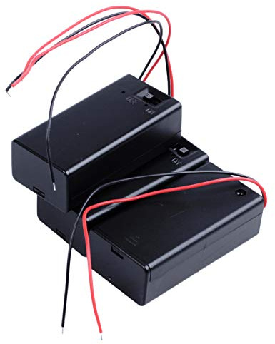 Gishbjka 3 pcs Deux Fils Switch Marche/Arret boitier de Batterie pour 1 x 9V Batterie