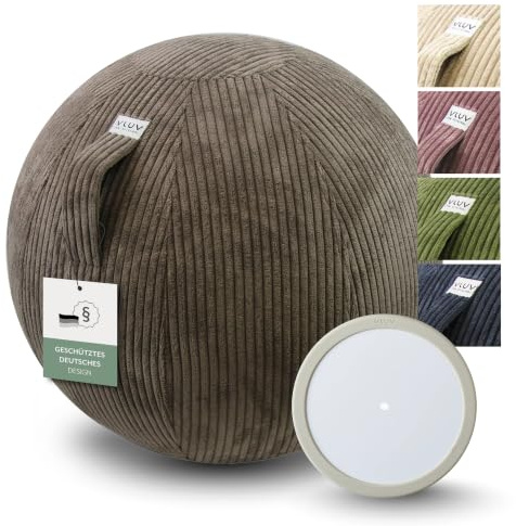 VLUV® Sitzball Set BOL VLIP & UPP Bodengewicht - Stoffball Büro ergonomisch