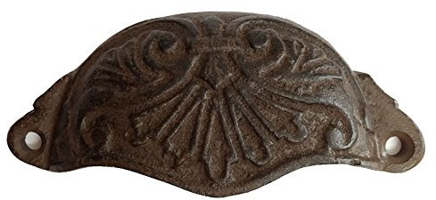 zeitzone Muschelgriff Möbelgriff Gusseisen Griff für Schubladen Antik-Braun