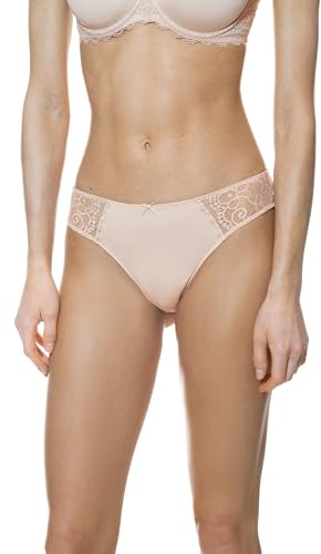 Mey Damen String mit Spitze Serie Amorous | Hüftiger Sitz, Flacher Bund, Seiten und Rückteil mit Spitze, Baumwolleinsatz, Grafische Spitze, Gr. 36-46