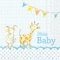 Boston International IHR 3-lagige Papierservietten, 20 Stück, Hellblau-Hello Baby Hellblau