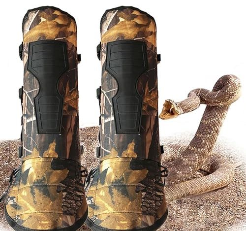 V-Cheetong Schlangengamaschen Unterschenkel Rüstung Schlange Bite Leggings Wasserdicht Bequeme Schutzausrüstung für Jagd Wandern Outdoor (ein Paar), One Size