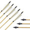 SHARROW 6 Stück Handgemacht Holzpfeile 31 Bogenpfeile mit 5 Fletching Truthahnfeder Blechspitze für Langbögen Recurve Bögen Bogensport (Modell 5)