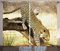 ABAKUHAUS Exotisch Rustikaler Gardine, Leopard-Wilde Katze auf Baum, Schlafzimmer Kräuselband Vorhang mit Schlaufen und Haken, 280 x 260 cm, Grün und Braun