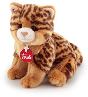 Trudi Gatto Brad animalier Gatto peluche gioco, regalo di Natale e compleanno, riproduzione realistica | 16x20x24cm taglia S | Classici gatti peluche | modello 21041