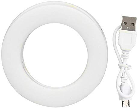 Atyhao Selfie Light, XJ-19 Tragbare wiederaufladbare 40-LED-Kamera Selfie-Ring-Fülllicht 3200K-6500K für Handy-Make-up Live-Konzert