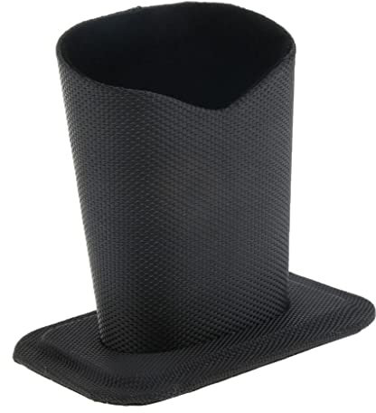 Milageto Porte-lunettes AntiScratch Stand Étui En Verre Vertical Porte-stylo Organisateur de Bureau - Noir, 11,5 x 8 x 11 cm