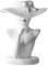 PETSOLA Pots de Fleurs Corps Humaine, Visage Sculpture Cache-Pot, Résine Portrait Flowerpot Creative Vase de Fleurs, Statue Extérieur Pot, Accessoires de Décoration pour Maison