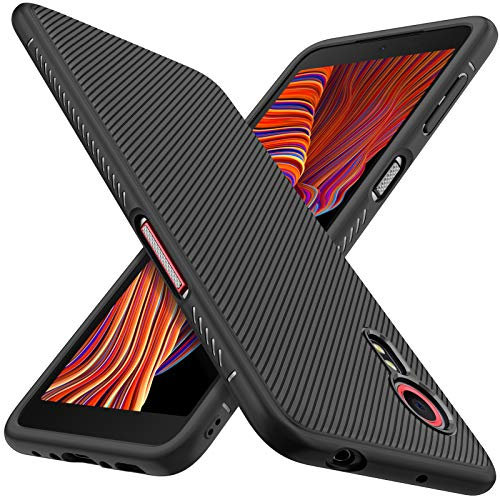 C'iBetter Schutzhülle kompatibel mit Samsung Galaxy Xcover 5, TPU-Silikonhülle, ultradünn, stoßfest, langlebig, kompatibel mit Samsung Galaxy Xcover 5 Smartphone. Schwarz