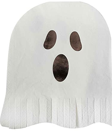 Ginger Ray FRI-128 Halloween-Servietten, Weiß