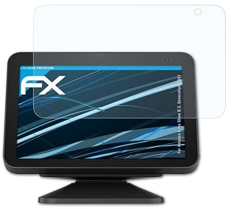 atFoliX Schutzfolie kompatibel mit Amazn Echó Show 8 2. Generation 2021 Folie, ultraklare FX Displayschutzfolie (3X)