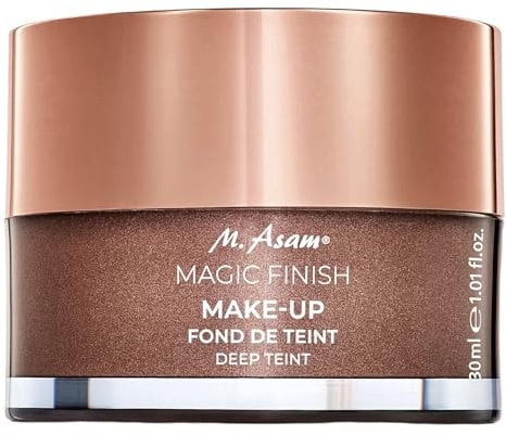 M. Asam MAGIC FINISH Make-up Mousse Deep Teint (30ml) – 4-in-1 : Primer, Puder, Concealer & Makeup, kaschiert Augenringe, Rötungen & Fältchen, mattiert den Teint - für dunklere Haut, vegane Beauty
