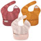 Baby Lätzchen Mess Proof Baby Lätzchen Entwöhnung Lätzchen Wasserdicht Fütterung Lätzchen für Kleinkinder 6-24Monate Maschine waschbar und verstellbare Seite Verschluss Baby Food Lätzchen