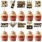 SYKYCTCY 36 PCS Happy 18th Birthday Cupcake Toppers Double Sided Eighteen Hello 18 Vintage 2007 Cupcake Picks Cheers to 18 Years 18 Fabulous Cake Decorations for 18th Birthday Party Supplies