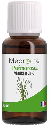 Palmarosaöl | Ätherisches Öl 100% BIO - 30 ml - 100% Rein und Natürlich - Mearome