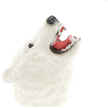 Cute Realistic Lifelike Large Kids Childrens Toddlers Boys Girls Role Play Animal Pet Farm Zoo Safari Wildlife Toy Interactive Games Hand Puppet Handpuppet 3 4 5 6 7 8 9 10 Year Olds (Polar Bear)