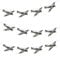 AK Giftshop Spitfire Aircraft Army Military Bunting VE Day 80th Party Decorations - 12pcs / 2.5m Ribbon