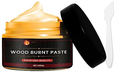 Eventerde 120ml Holzbrennpaste Brennpaste Gel, Holzverbrennungsgel Einfach Aufzutragende Brennpaste Für Holzhandwerk Verbrennungsgel, Multifunktionales Brandmalerei Zubehör Für Papier, Leder, Stoff