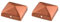 Connex HV4297 Pfostenkappen, 90 x 90 mm, Kupfer (Packung mit 2)