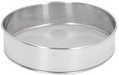 Flour Sifter, 8-Inch Stainless Steel Round Flour Sifter, 80 Mesh Sieve Fine Mesh Strainers for Bake Decorate Cakes, Pies, Pastries, Cupcakes