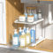 MS MANZARES Organizador Fregadero Debajo Fregadero. Organizador Productos Limpieza Organizador Bajo Fregadero para Almacenamiento Cocina Estantería Bajo Lavabo Estante Adicional Under Sink Organizer
