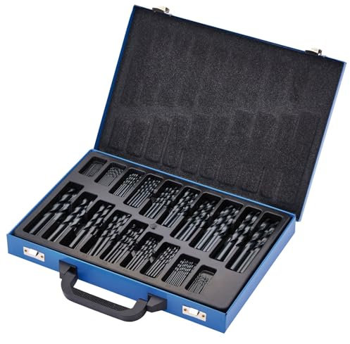 Draper 170pcs Black HSS Drill Bit Set - 08854 - for Metal, Wood and Plastic