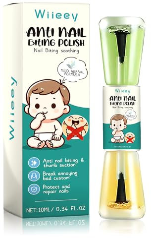 Anti Nail Biting Polish - 2-in-1 Stop Biting Nails - Quick Dry No Bite Nail Polish for Anti Thumb Sucking & Nail Repair - Nail Biting Prevention Anti Finger Sucking for Nail Care