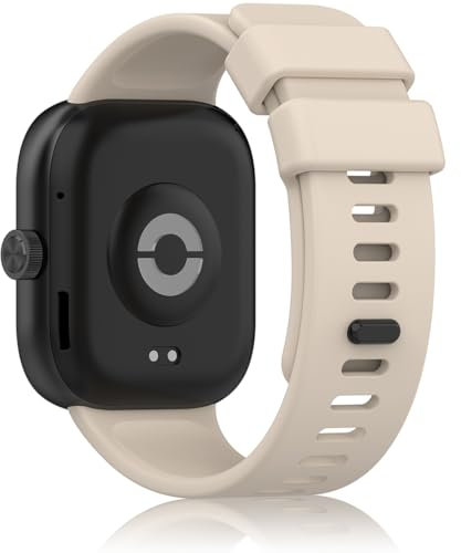 Pheant Bracelet Compatible avec Xiaomi Redmi Watch 4 Bracelets en Silicone de Remplacement pour Femme Homme, Beige