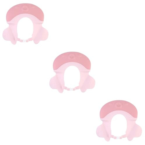Toyvian 3pcs Shampoo Cap for Boys and Girls Boy Girl Bath Hat Soft Adorable Design Shower Cap for Newborns Protects Eyes