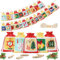 Calendario Dell'avvento 2025 Bambini Donna Uomo, riempire grande Avvento Fai da te, Sacchetti Calendario Avvento con Coulisse, Clip e Corda