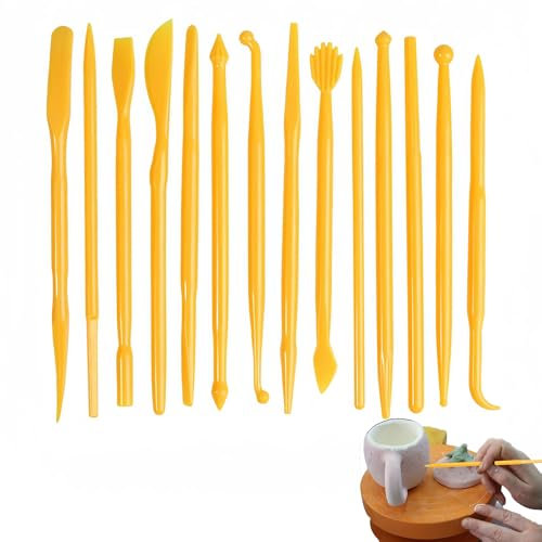 14 Pcs Clay Tools,Polymer Clay Tools,Air Dry Clay Tools,Modeling Clay Sculpting Tools for Modeling Relief Artwork Crafts