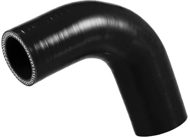 Partuto 35mm 1.38 ID 90mm/3.54 90° Silicone Elbow Hose 4-Ply 5mm Black | Universal Silicone Hose Reducer, Intercooler Intake Piping, Thickness, for Car