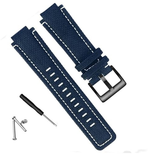 hoosouk Männer Leinwand Armband Geeignet Für Timex Tide Kompass T2N720 T2N721 T2N739 Nylon Uhr Strap Ersatz Zubehör(Blue White Black)