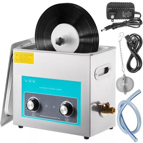 Ultrasonic Vinyl Record Cleaner Machine 6L Capacity 40kHz Frequency Deep Cleaning for Optimal Sound Quality Restore Your Vinyl Records Enhance Music Experience Preserve Your Collection Effortlessly