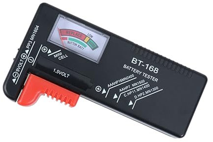 CAXUSD Digitaler Batterietester Bt Nadelanzeige Für Aa Aaa Knopfzellen Batterien Spannungstester Mit Farbcodierung Zum Schnellen Prüfen Von Batterie-ladestand