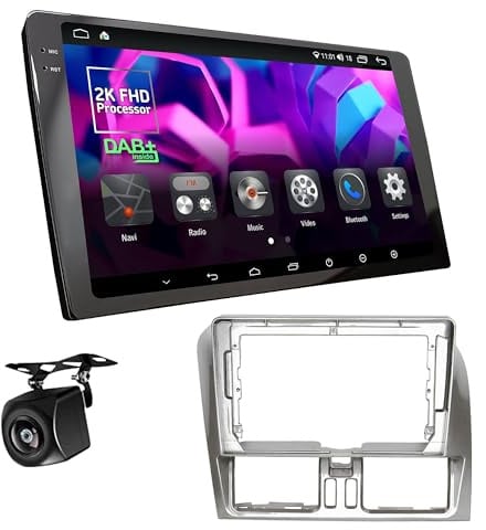 UGAR Android 15 Autoradio kompatibel für Volvo XC60 2013-2017 9 Zoll Touchscreen-Radio mit kabellosem CarPlay & Android Auto, 8GB+128GB Speicher, Bluetooth, WLAN, DSP, DAB+, GPS-Navigation