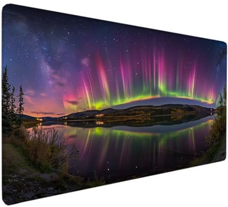 BEIJUYHU Mouse Pad 900x400x3mm Extended Large Mouse Mat Desk Pad, Desk Accessories Stitched Edges Mousepad, Non-Slip Rubber Base, color landscape Gaming Mouse Pad for Office & Home 0-C