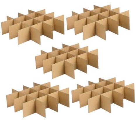 MAGICLULU Cardboard Box Dividers 5 Packaging for Shipping Moving Boxes Glassware Black