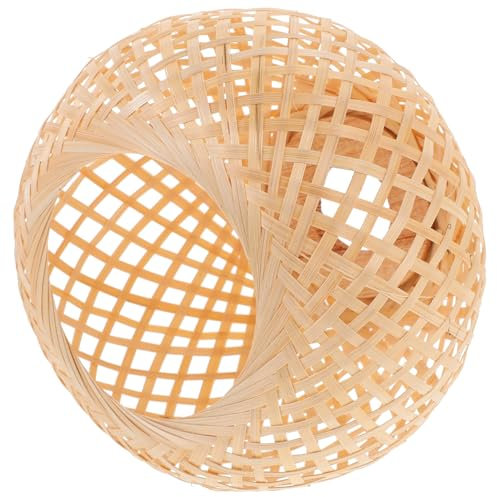 LIFKICH Vintage Gewebter Lampenschirm Ratten Lampenschirm Lampe Ersatzschirm Hängelampe Schirm für Stehlampe Tischlampe Pendelleuchte Kronleuchter Deckenleuchte Lampe Schatten