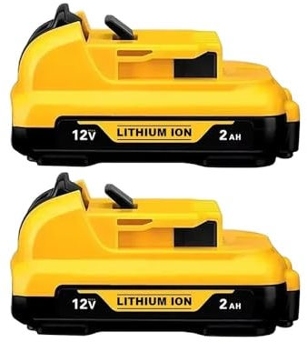 Batterie lithium 12 V 3 Ah/2 Ah compatible avec les outils sans fil DeWalt DCB120/DCB123/DCB125 (DCD710, DCF610, DCT410) et les batteries Li-ion rechargeables.(DW 12V 2.0Ah X2)