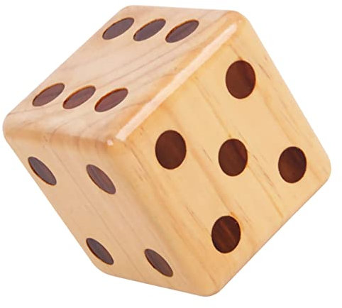 KOMBIUDA 1pezzi Dadi Legno Facce Quadrate Angoli Arrotondati Fai Da Te Graffiti Artigianato Gioco Tavolo Forniture Feste Accessori Giochi Standard Dipinti Non Dipinti