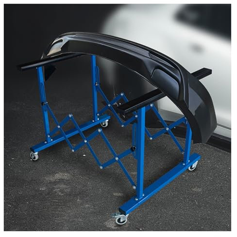 Rotating Spray Paint Rack for Auto Body Shops, Adjustable Car Parts Repair Stand with Foldable Design, Ideal for Bumper, Door Panel, and Hood Painting & Drying in Repair Shops and Auto Factories
