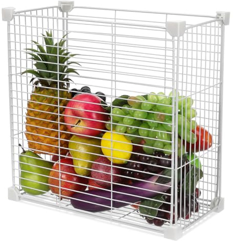 Gatuida Gefrierschrank-Organizer Draht-Gefrierkörbe Für Aufrechte Gefrierschränke Kühlschrank-Organizer-Behälter Für Tiefkühlkost Snacks Gemüse Obst Speisekammer 13.78X13.78X7.48 Zoll