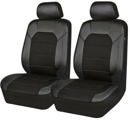 MNBHJGR Auto Sitzbezüge Set für Dacia Duster 3 | Hybrid | 2024 2025, Auto Sitzbezüge für Vordersitze, Atmungsaktiv rutschfest Sitzschoner Innenraum Zubehör,A Black
