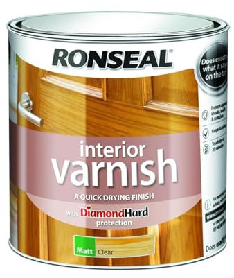 HOCHSTE® Interior Varnish Matt Clear, Long Lasting, Easy-to-Apply, DIY Enthusiasts, Perfect for Doors, Furniture, Skirting Boards, Protection Against Wear and Tear, (Varnish Matt Clear, 750ml)