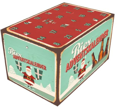 Bieradventskalender zum selbst befüllen, 24x0,5l Flaschen (Retro Mint)